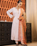 Solid mirror Chanderi Suit Set