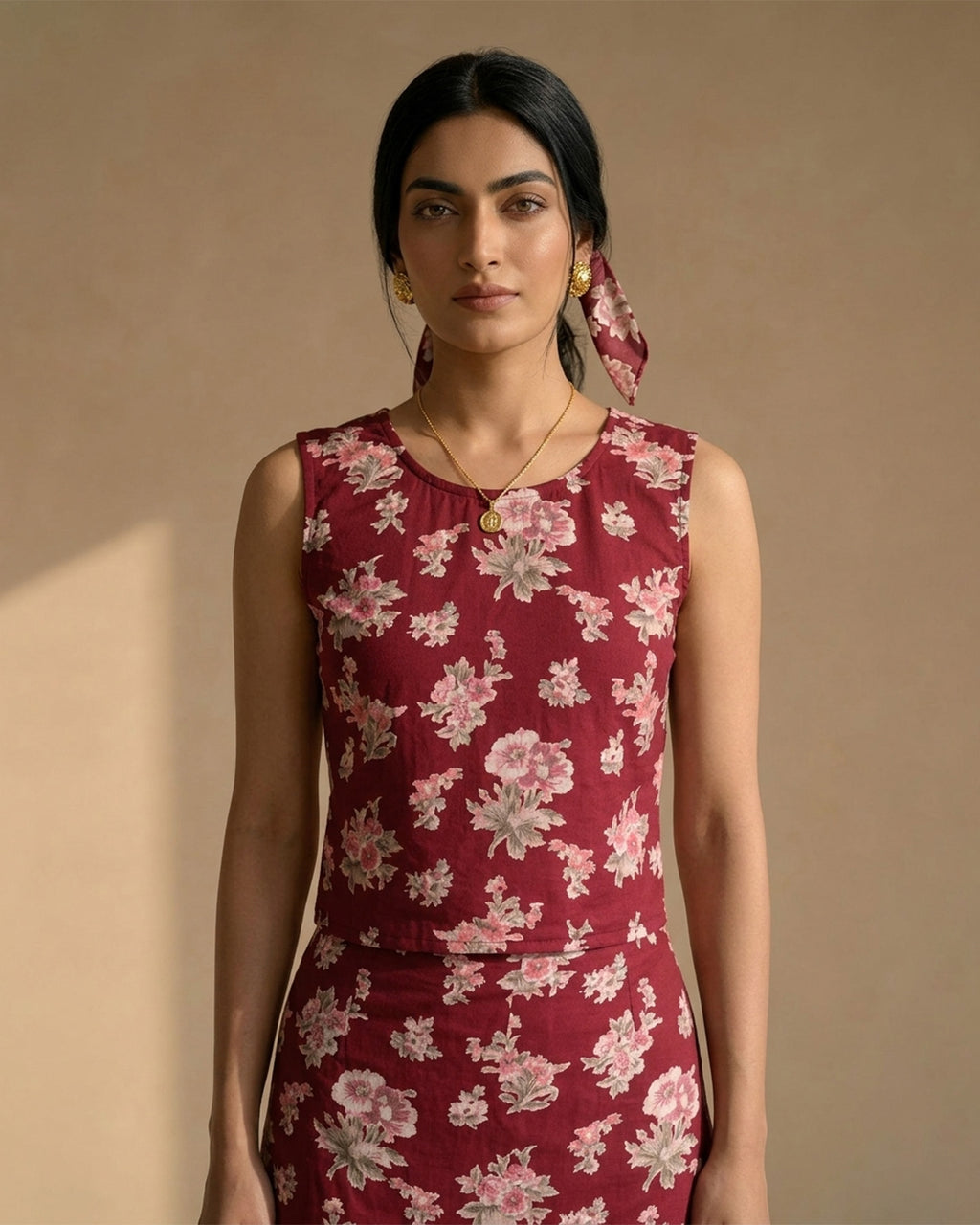 Red Floral Co-ord Set