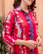 Red Tie Dye Co-ord Set