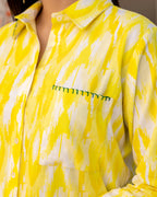 Sorbet Yellow Ikat Top