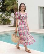 White Ikat Dress