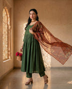 THE EMERALD TWILIGHT ANARKALI SUIT SET