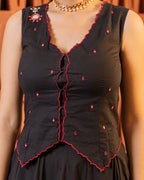 Black Mirror Work Lehenga Set