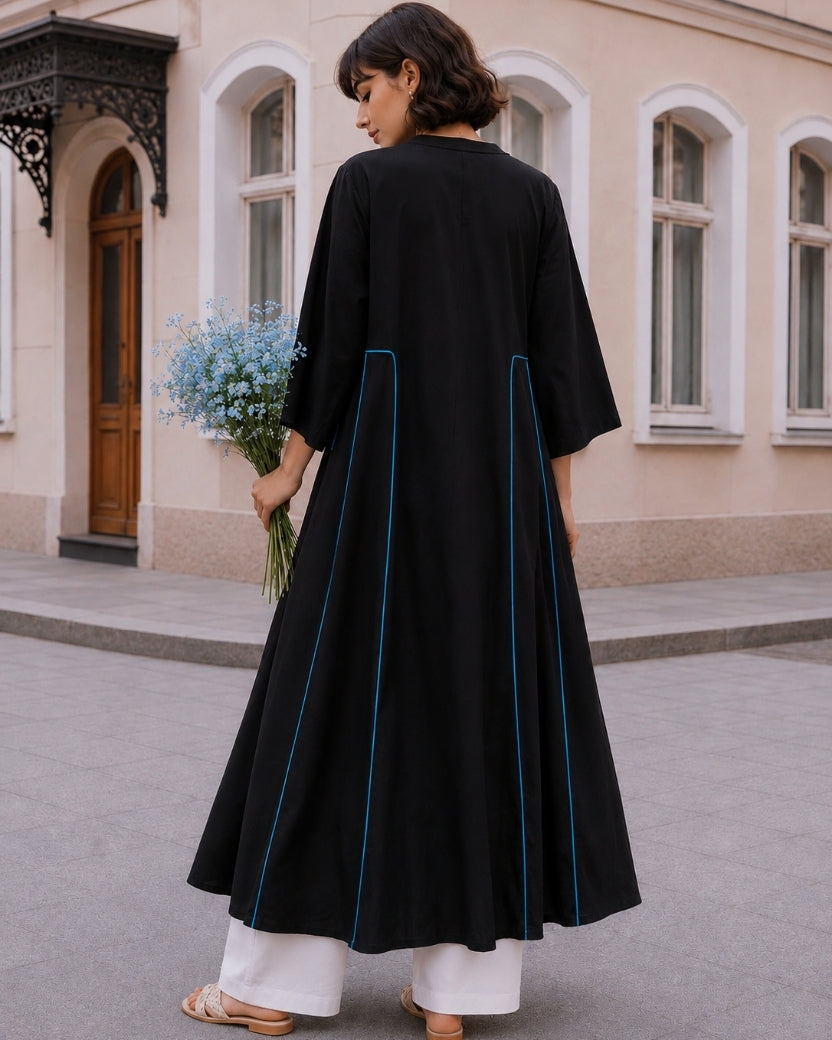 BLACK KURTA ONLY & DUPATTA