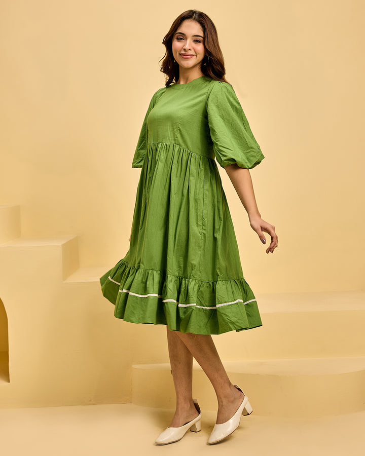 MOSS GREEN DRESS