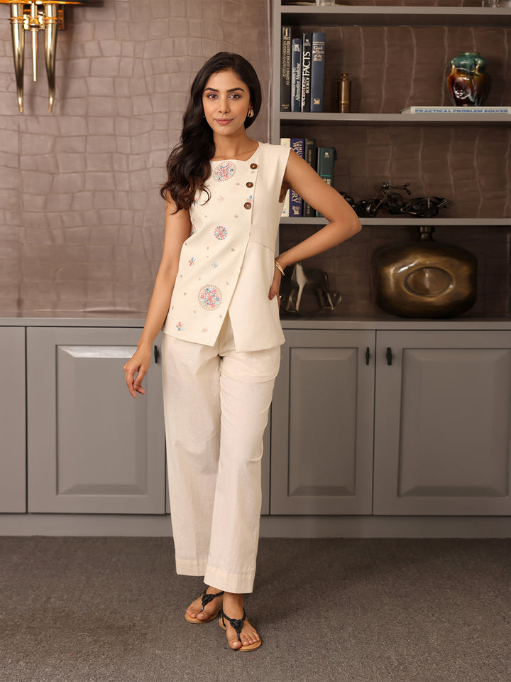 OFF-WHITE PRINTED COTTON CO-ORD SET