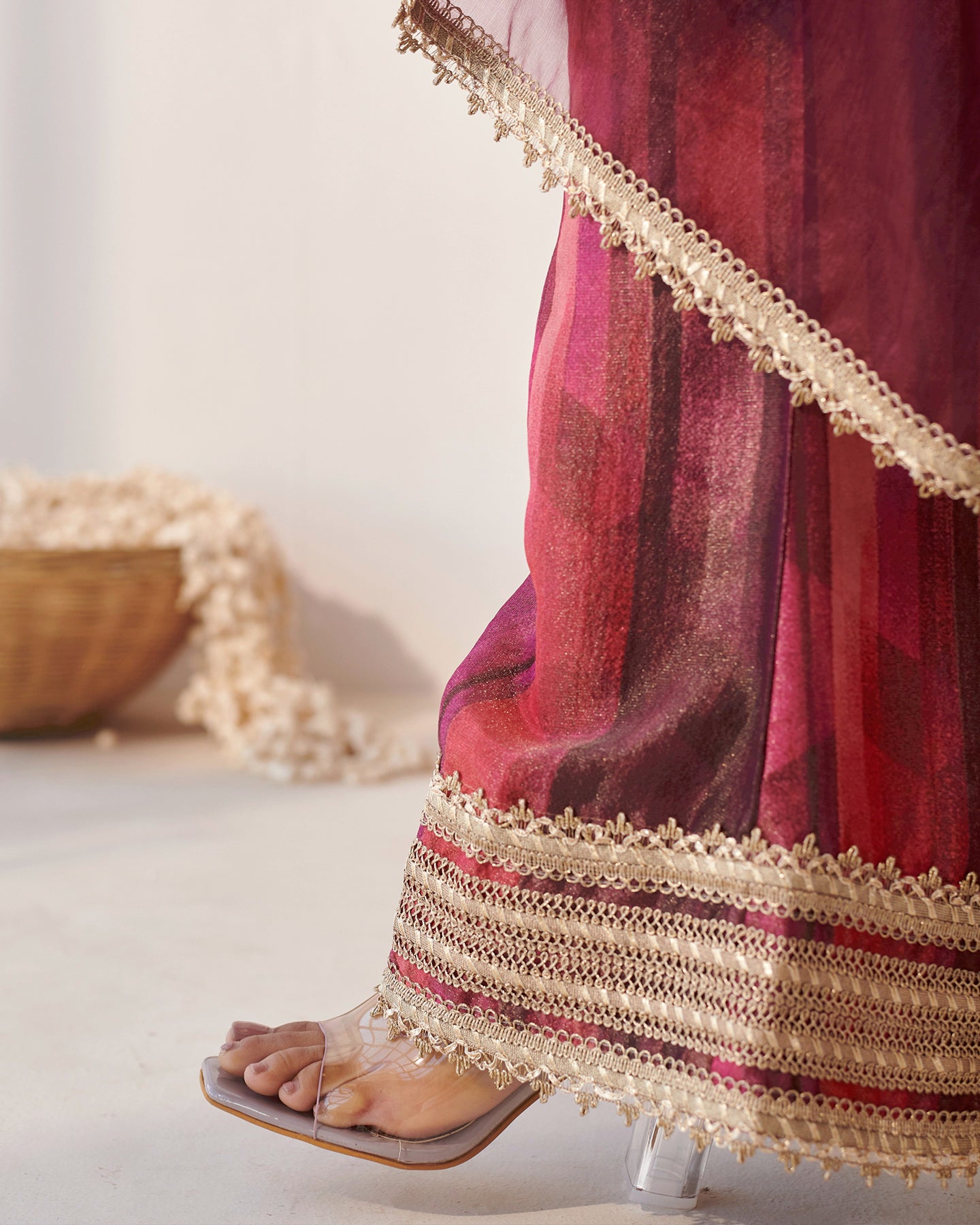 Magenta Gota Work Suit Set