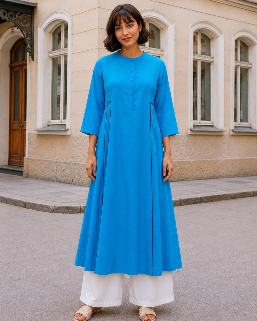 SKY KURTA ONLY & DUPATTA