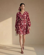 Red Printed Cotton Dress