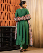 Emerald Green Kalamkari Suit Set
