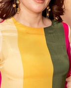 Multicolour Striped Kurta Set
