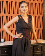 Black Mirror Work Lehenga Set