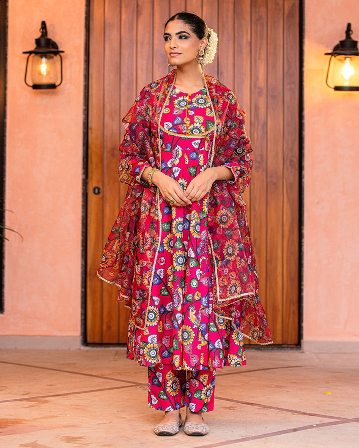 Sunflower Kalamkari Suit