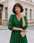 EMERALD BANDHEJ DRESS