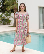 White Ikat Dress