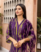 Purple Tie Dye Suit Set