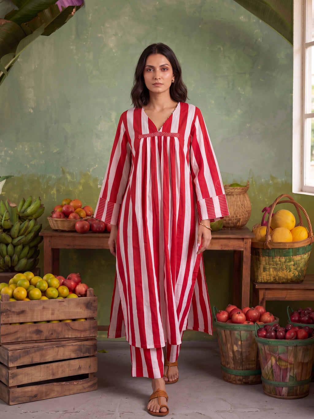 URBAN CANDY STRIPE KURTA SET