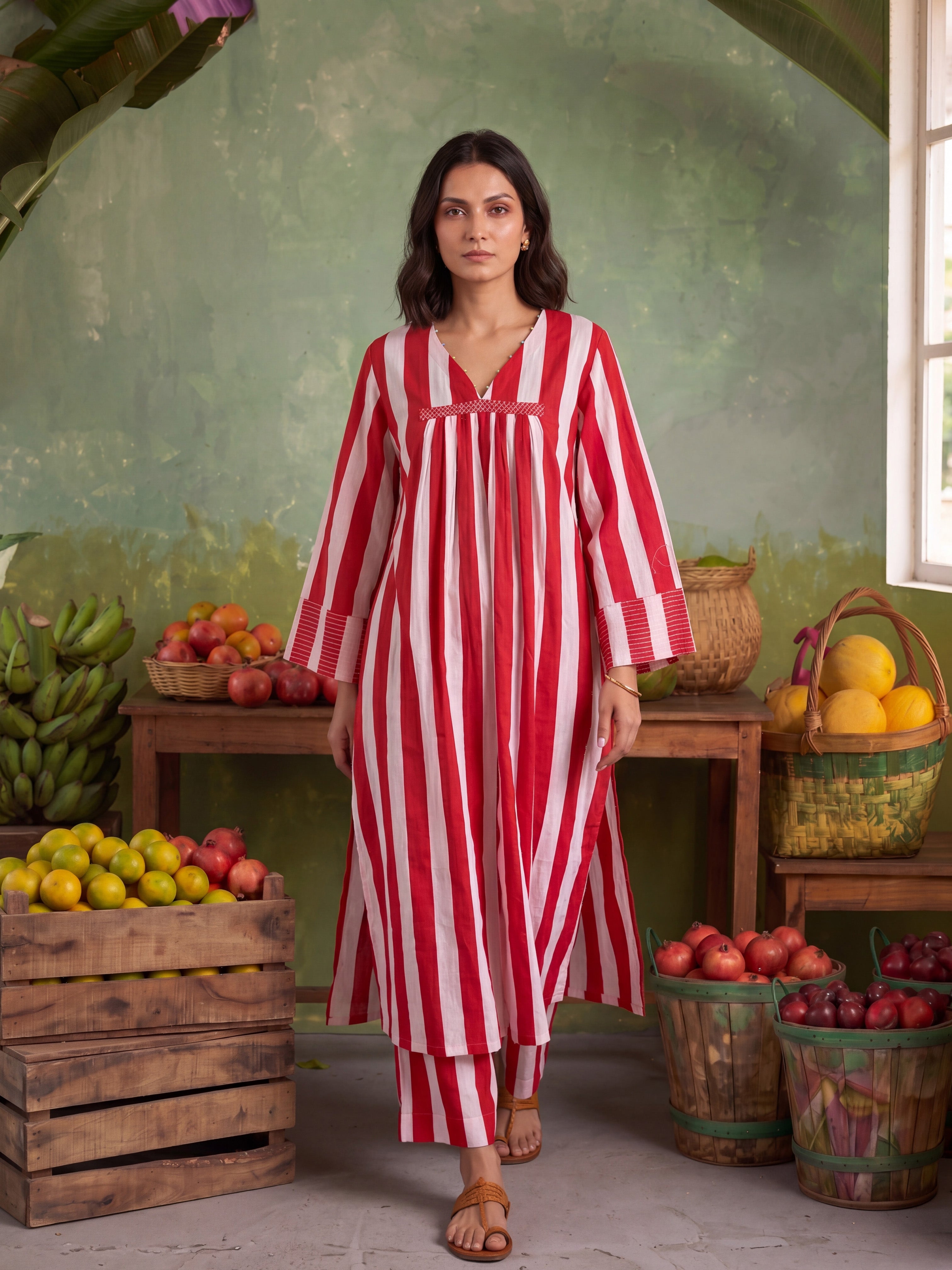 URBAN CANDY STRIPE KURTA SET