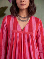 URBAN BERRY STRIPE KURTA SET