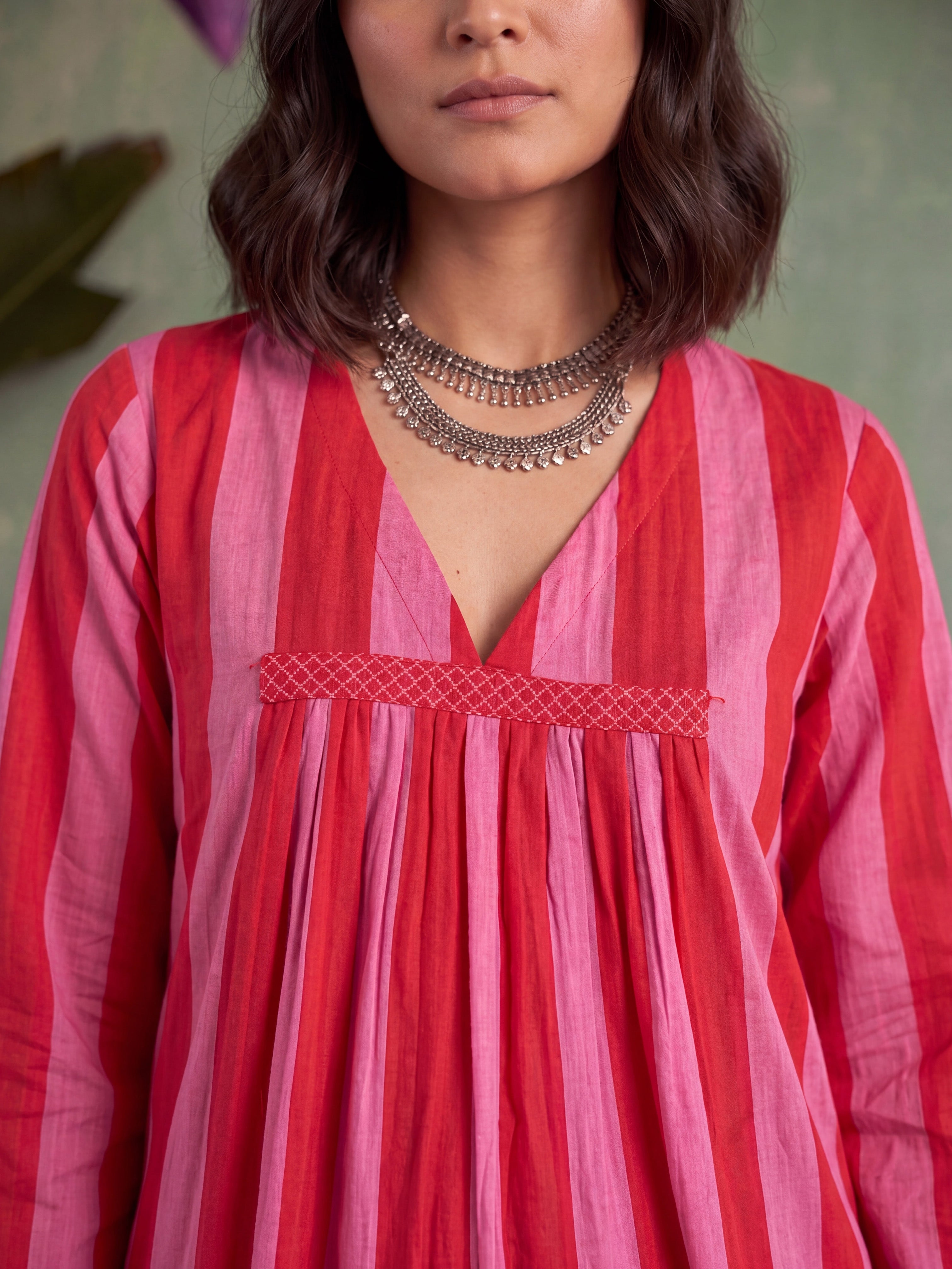 URBAN BERRY STRIPE KURTA SET