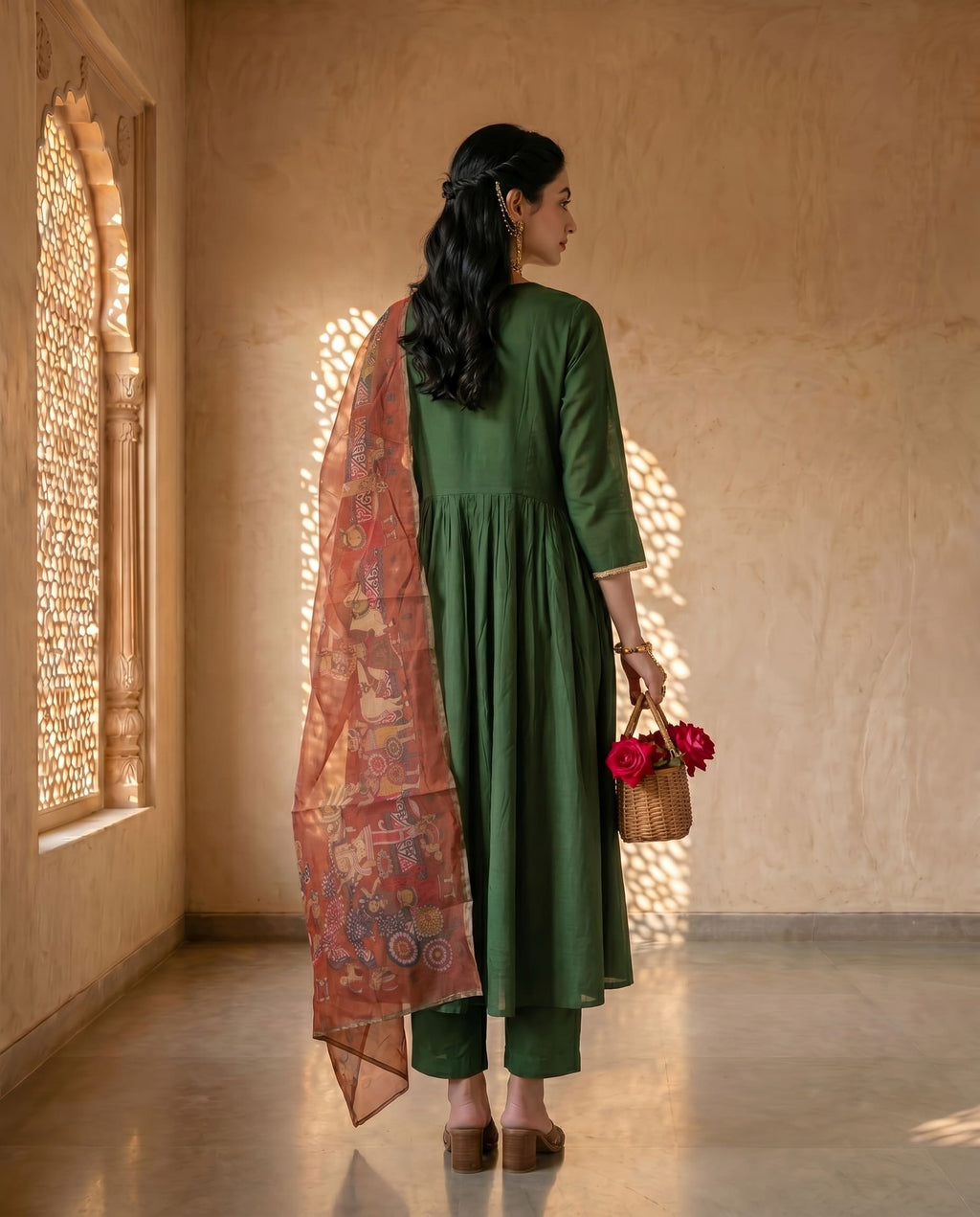 THE EMERALD TWILIGHT ANARKALI SUIT SET