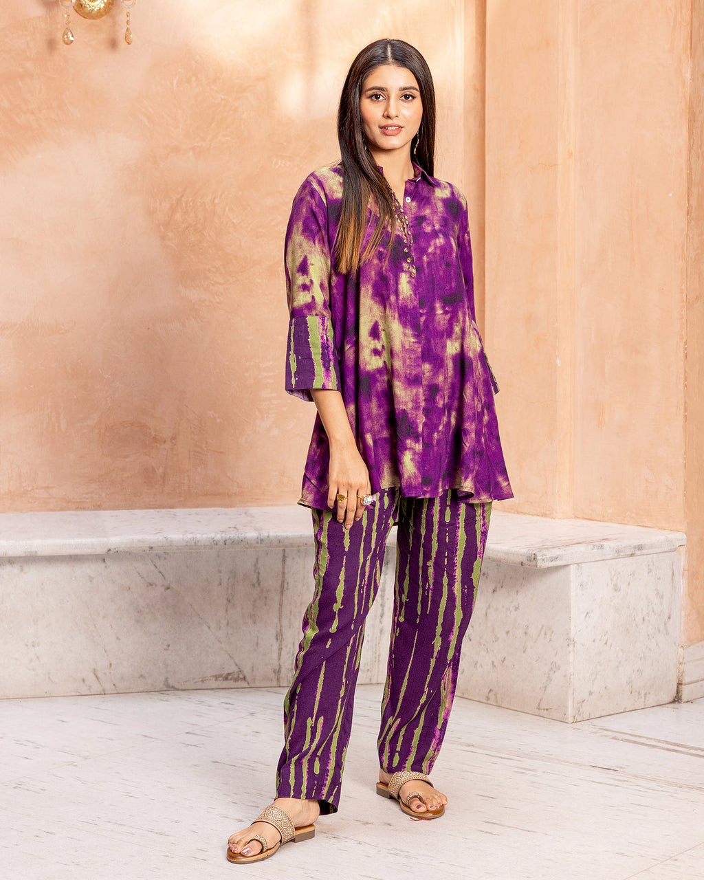 Purple Tie Dye Co-ord Set