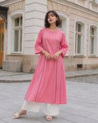 BLUSH KURTA ONLY & DUPATTA