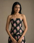 Black Floral Tube Co-ords