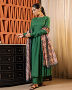 Emerald Green Kalamkari Suit Set