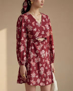 Red Printed Cotton Dress