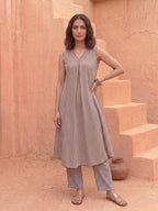 THE CHECKERED CASCADE KURTA SET