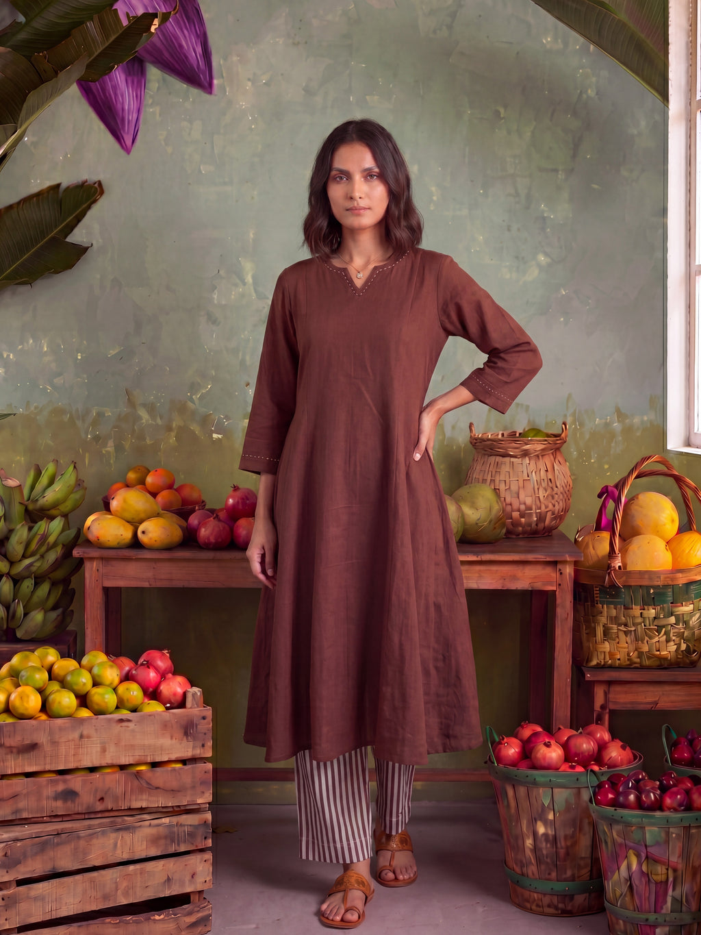 THE LINER EARTHY KURTA SET