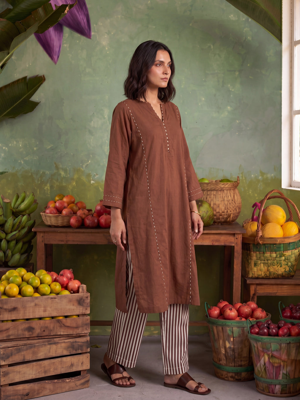 AMBER & STRIPE  KURTA SET