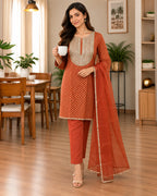 BROCADE KURTA & DUPATTA