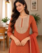 BROCADE KURTA & DUPATTA