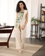 Printed Cotton Wrap Top Co-ord Set