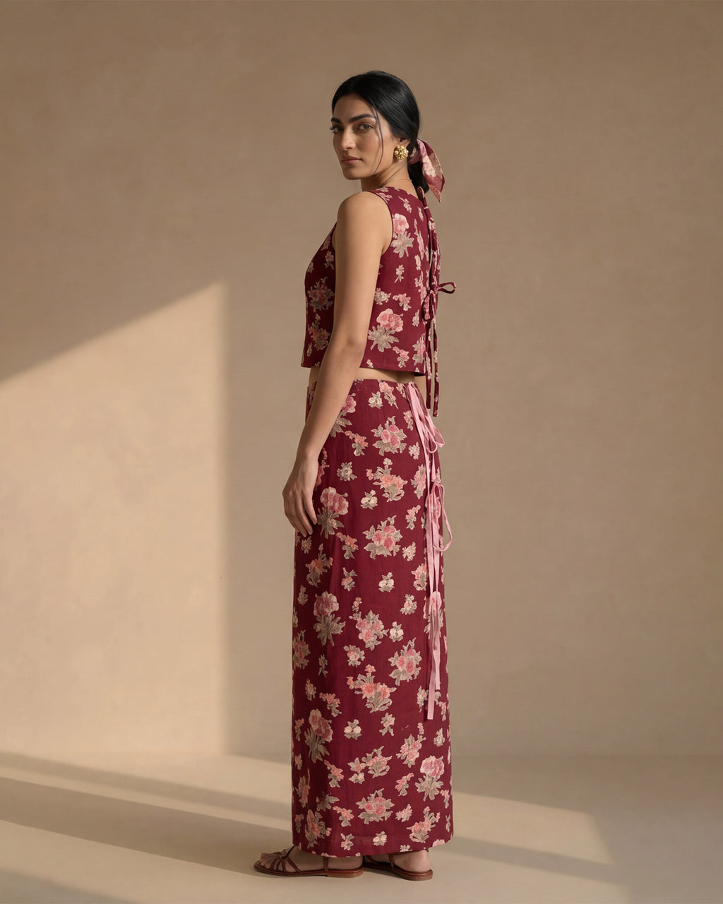 Red Floral Co-ord Set
