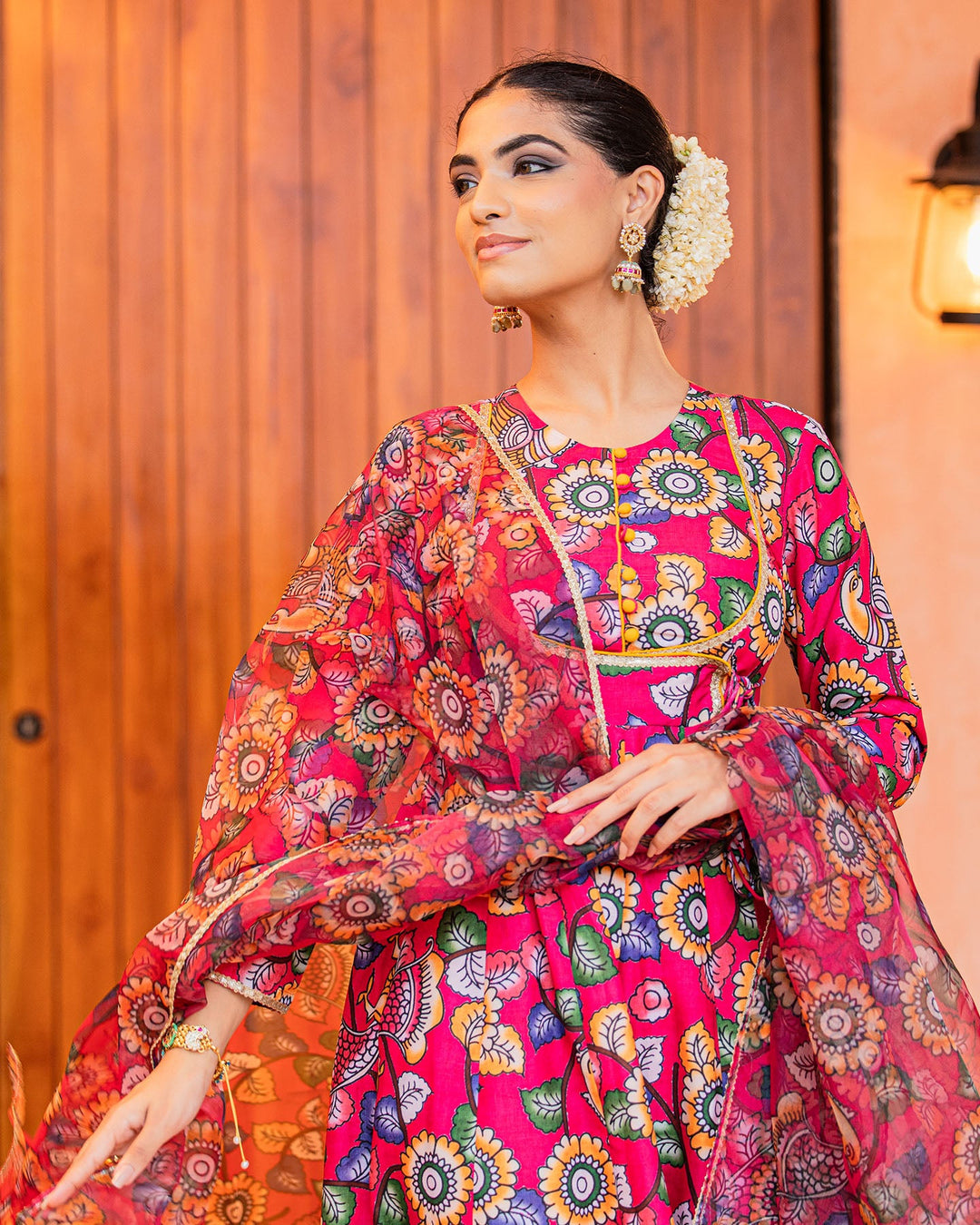 Sunflower Kalamkari Suit