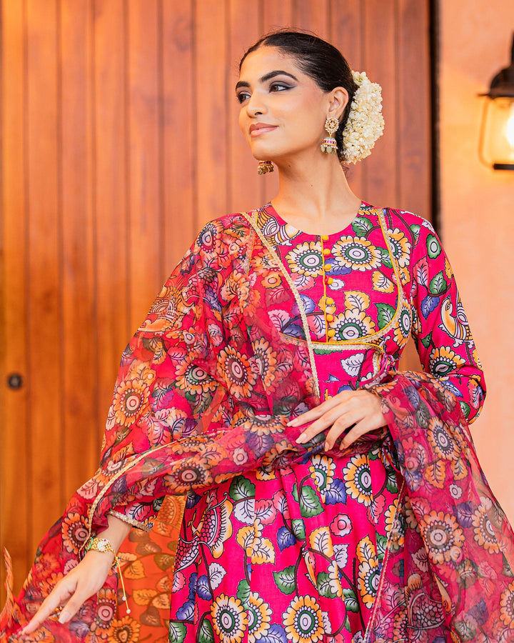 Sunflower Kalamkari Suit