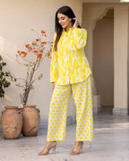 Sorbet Yellow Ikat Top