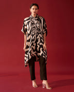 Ebony Abstract Tale kurta set Set