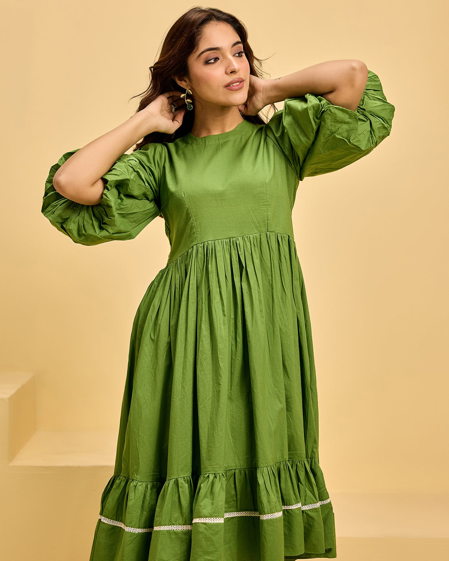 MOSS GREEN DRESS