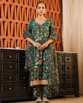 Dark Green Kalamkari Suit Set