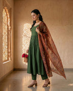 THE EMERALD TWILIGHT ANARKALI SUIT SET