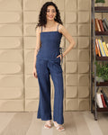 Navy Cotton Strappy Co-ord Set