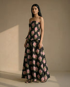 Black Floral Tube Co-ords