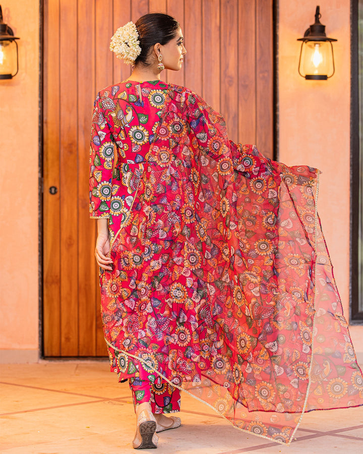 Sunflower Kalamkari Suit