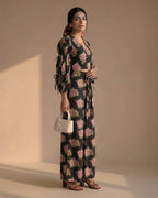 Black Floral Cotton Co-ords