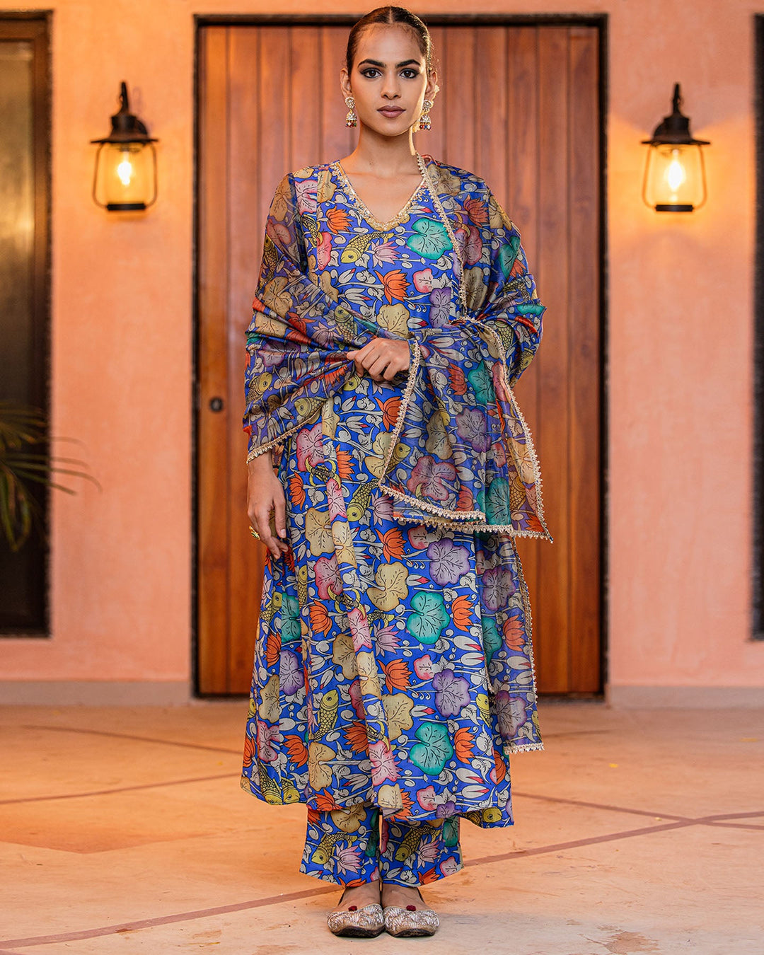 Multicolor Kalamkari Suit Set