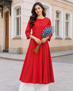 ORANGE KURTA ONLY & SILK DUPATTA